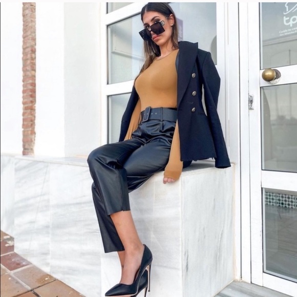 ZARA Double Breasted Gold Buttoned Blazer XS - Picture 1 of 13